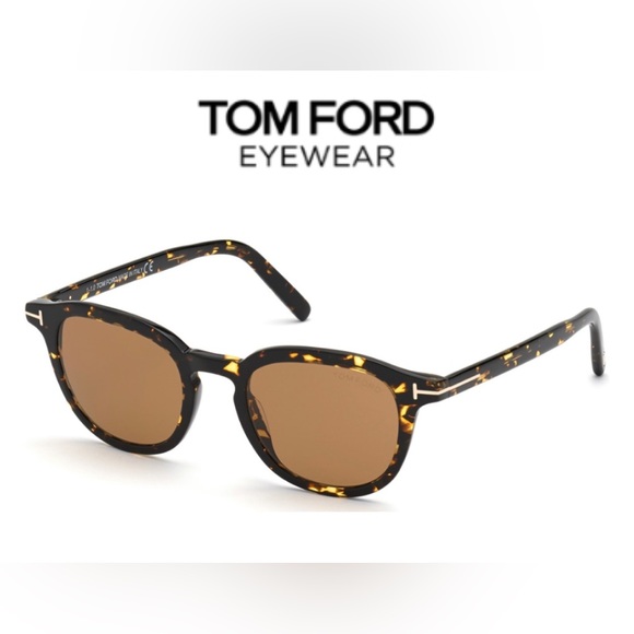 Men Sunglasses Tom Ford FT 0816 Pax 52E Shiny Dark Havana Brown Lenses AUTHENTIC - Picture 16 of 16